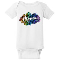 Mama Neon Leopard Print Cute Gift Baby Bodysuit