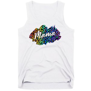 Mama Neon Leopard Print Cute Gift Tank Top