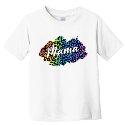 Mama Neon Leopard Print Cute Gift Toddler T-Shirt