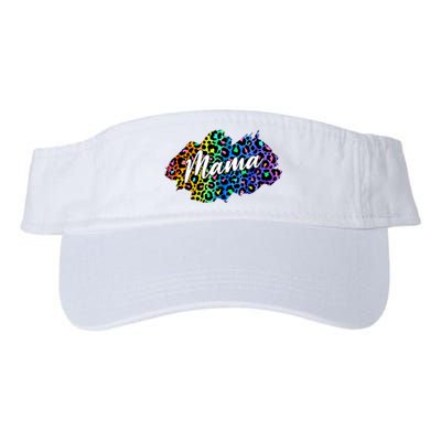 Mama Neon Leopard Print Cute Gift Valucap Bio-Washed Visor