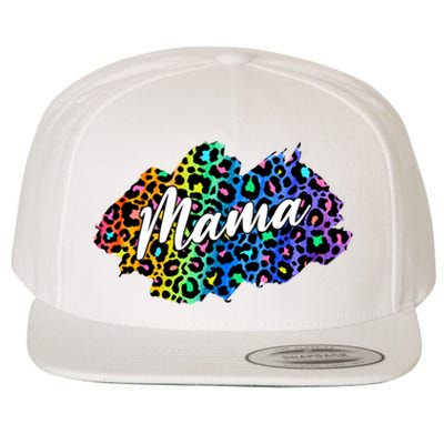 Mama Neon Leopard Print Cute Gift Wool Snapback Cap