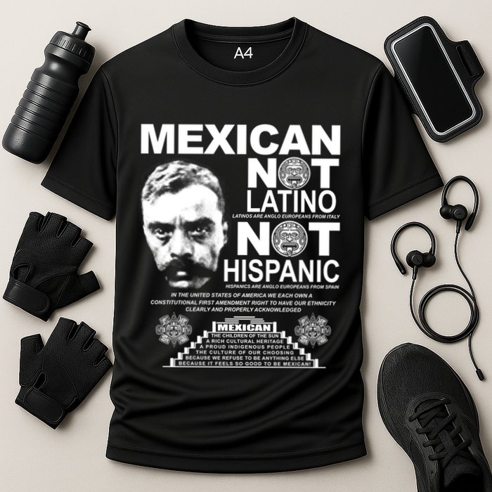 Mexican Not Latino Mexican Pride Zapata Cooling Performance Crew T-Shirt