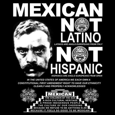 Mexican Not Latino Mexican Pride Zapata T-Shirt