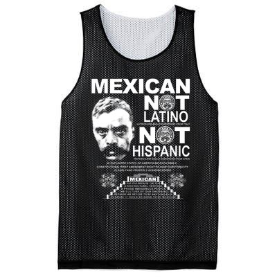 Mexican Not Latino Mexican Pride Zapata Mesh Reversible Basketball Jersey Tank