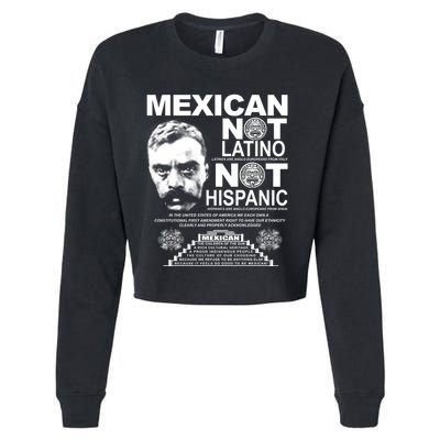 Mexican Not Latino Mexican Pride Zapata Cropped Pullover Crew