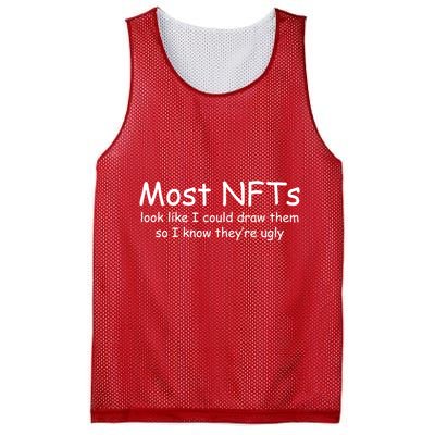 Most NFTs Look Like I Could Draw Them So They're Ugly Mesh Reversible Basketball Jersey Tank