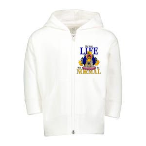 My Next Life Will Be Normal Toddler Zip Fleece Hoodie