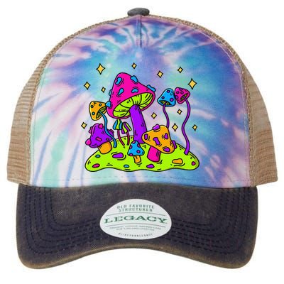 Mushroom Night Landscape Aesthetic Cottagecore Legacy Tie Dye Trucker Hat