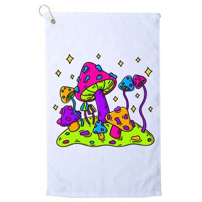 Mushroom Night Landscape Aesthetic Cottagecore Golf Towel