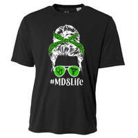 MDS Nurse Life MDS Nursing Messy Bun Cooling Performance Crew T-Shirt