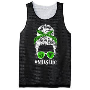 MDS Nurse Life MDS Nursing Messy Bun Mesh Reversible Basketball Jersey Tank