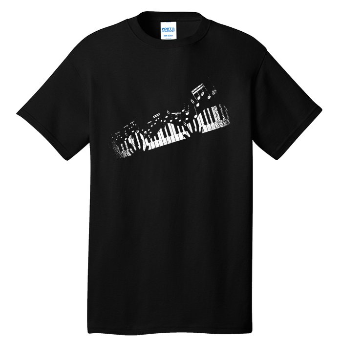 Music Notes Musical Instrument Pianist Gift Idea Piano Tall T-Shirt