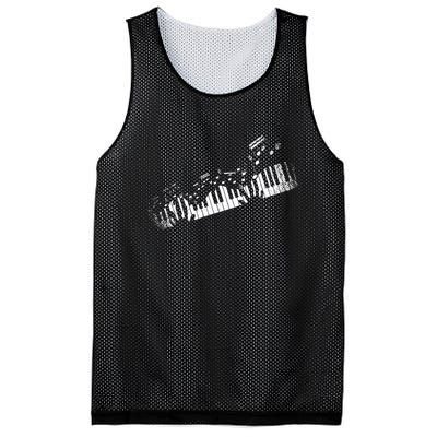 Music Notes Musical Instrument Pianist Gift Idea Piano Mesh Reversible Basketball Jersey Tank