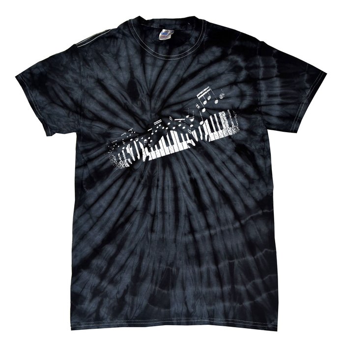 Music Notes Musical Instrument Pianist Gift Idea Piano Tie-Dye T-Shirt