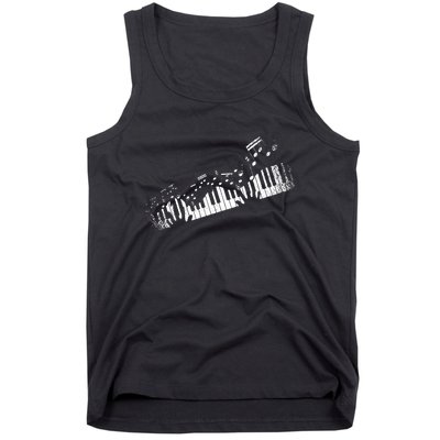 Music Notes Musical Instrument Pianist Gift Idea Piano Tank Top