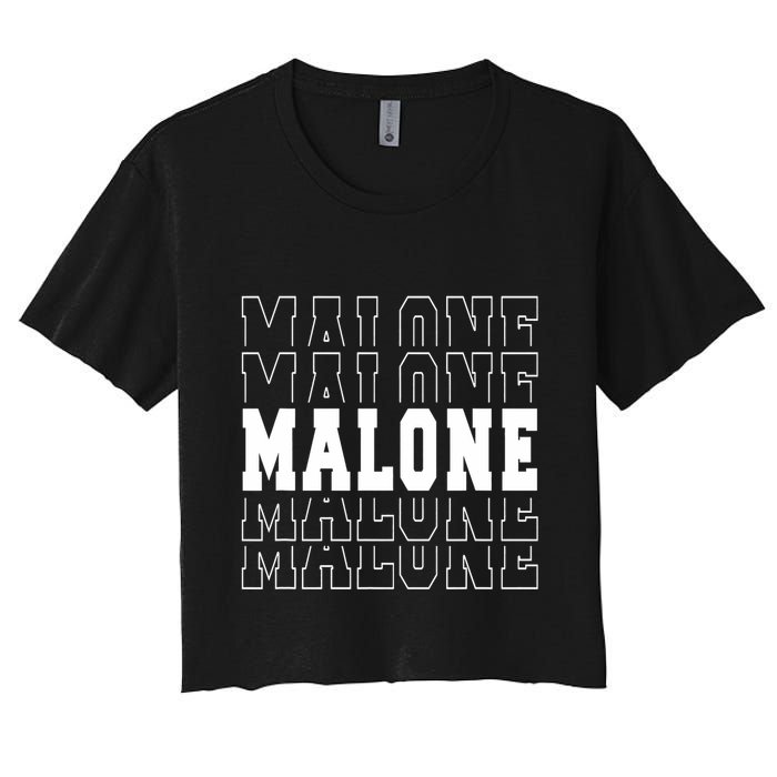 Malone Name Women's Crop Top Tee