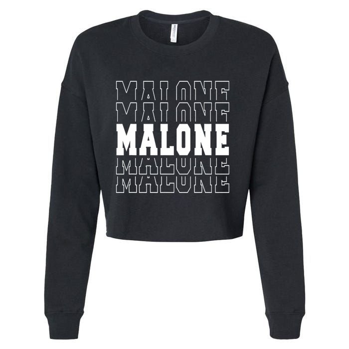Malone Name Cropped Pullover Crew
