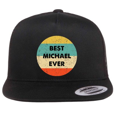 Michael Name Flat Bill Trucker Hat