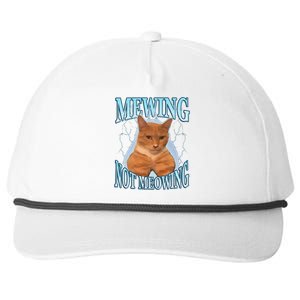 Mewing Not Meowing Funny Meme Snapback Five-Panel Rope Hat