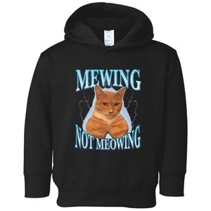 Mewing Not Meowing Funny Meme Toddler Hoodie