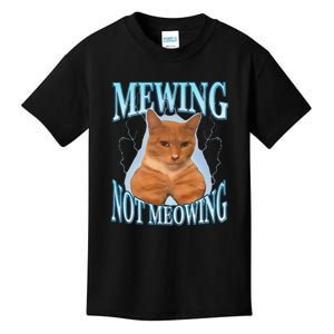 Mewing Not Meowing Funny Meme Kids T-Shirt