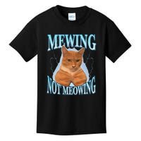 Mewing Not Meowing Funny Meme Kids T-Shirt