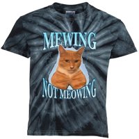 Mewing Not Meowing Funny Meme Kids Tie-Dye T-Shirt