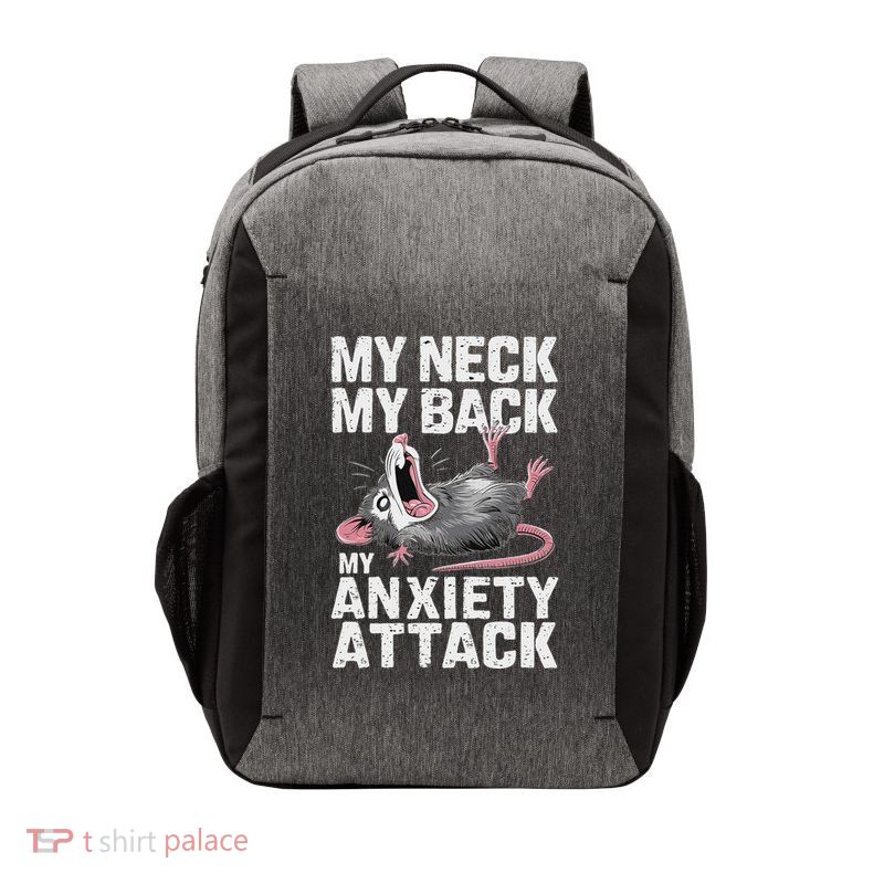 My Neck My Back My Anxiety Attack Funny Possum Anxiety Humor Vector Backpack