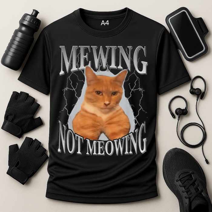 Mewing Not Meowing Cooling Performance Crew T-Shirt