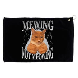 Mewing Not Meowing Grommeted Golf Towel