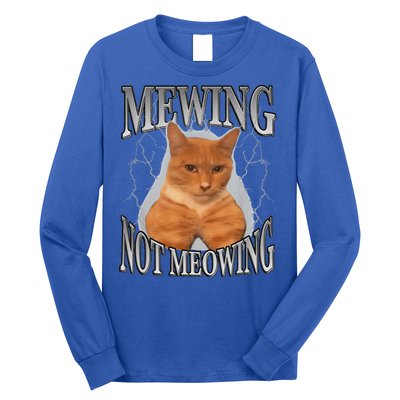 Mewing Not Meowing Long Sleeve Shirt