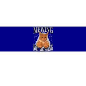 Mewing Not Meowing Bumper Sticker