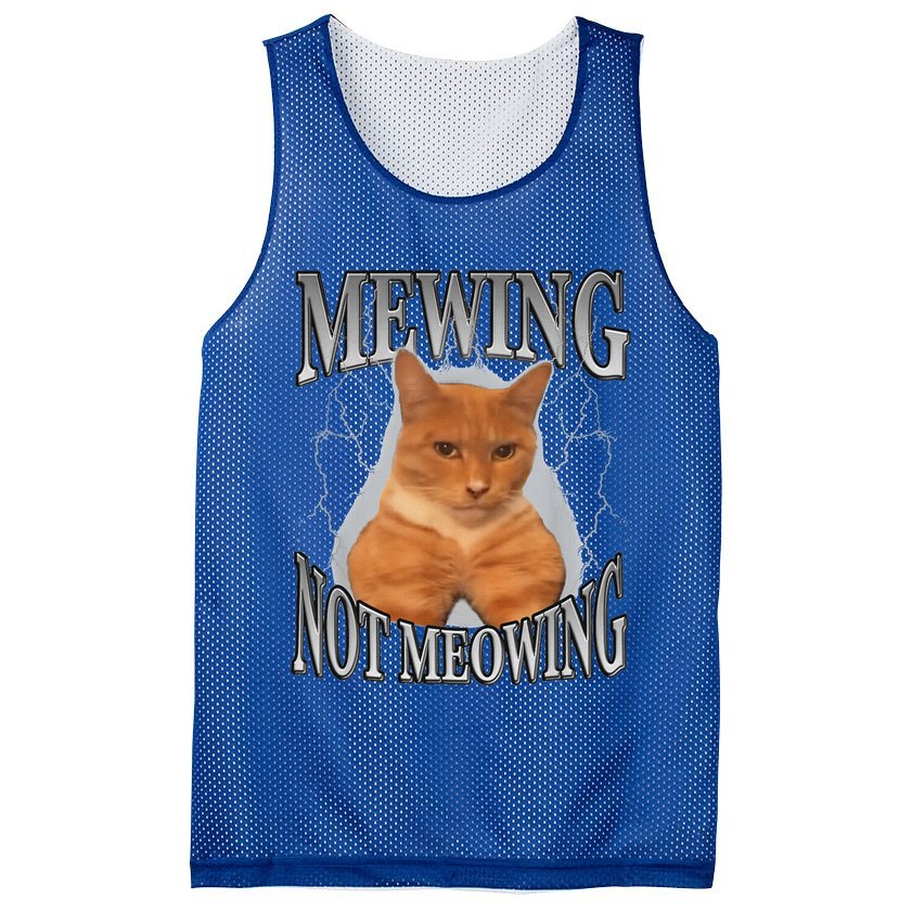 Mewing Not Meowing Mesh Reversible Basketball Jersey Tank
