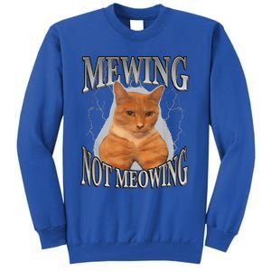 Mewing Not Meowing Tall Sweatshirt