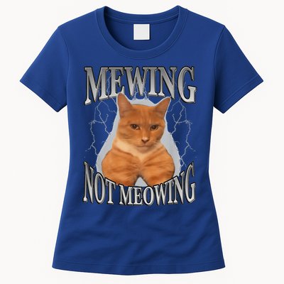 Mewing Not Meowing Womens T-Shirt