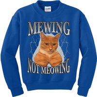 Mewing Not Meowing Kids Sweatshirt