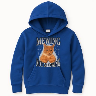 Mewing Not Meowing Kids Hoodie