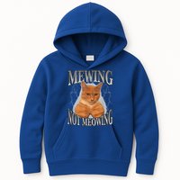 Mewing Not Meowing Kids Hoodie