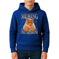 Mewing Not Meowing Kids Hoodie