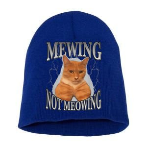 Mewing Not Meowing Short Acrylic Beanie