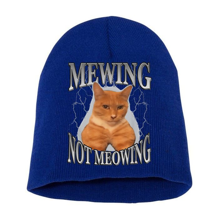 Mewing Not Meowing Short Acrylic Beanie