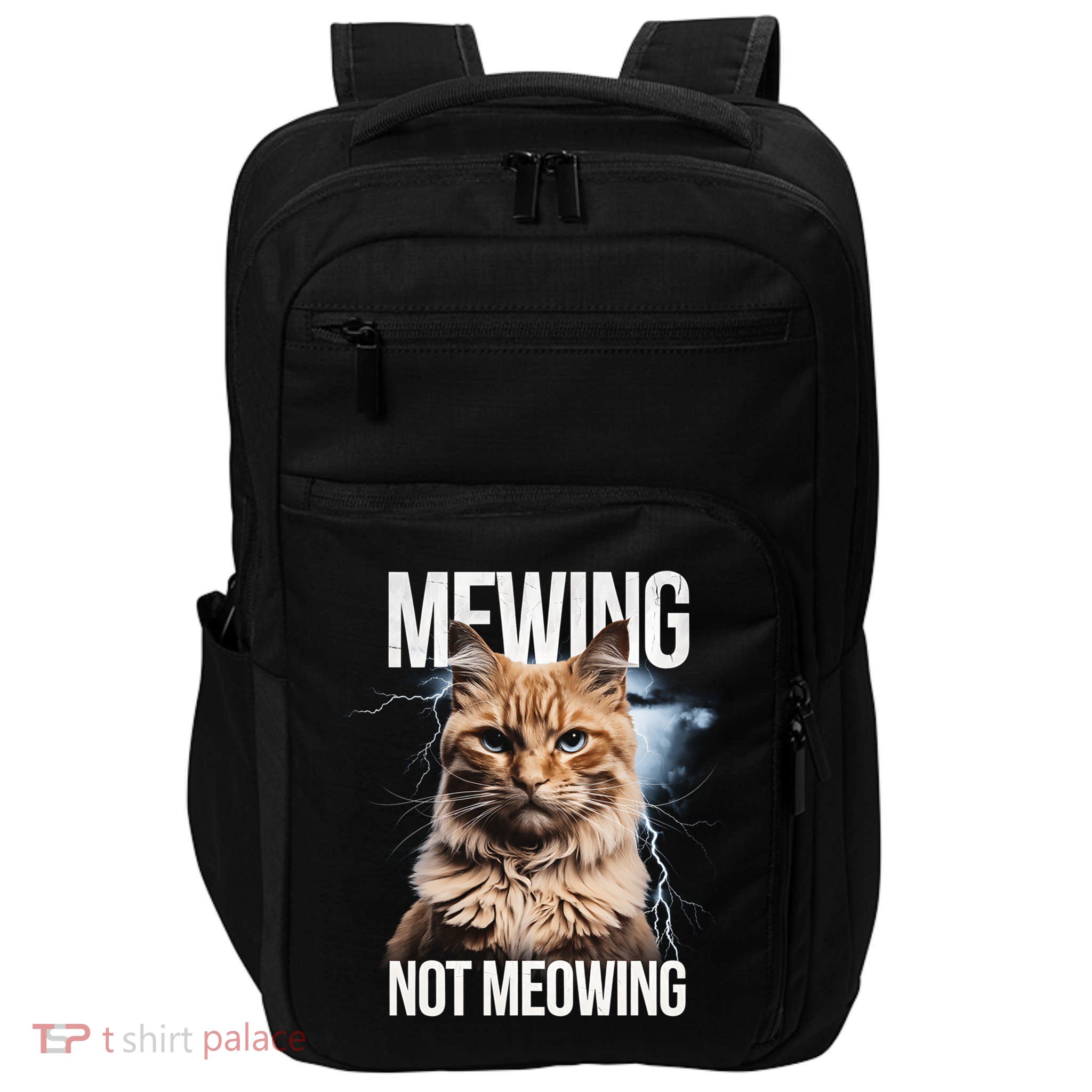 Meowing Not Meowing Funny Cat Lover Design Impact Tech Backpack