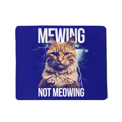 Meowing Not Meowing Funny Cat Lover Design Mousepad