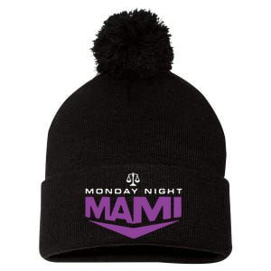 Monday Night Mami Pom Pom 12in Knit Beanie