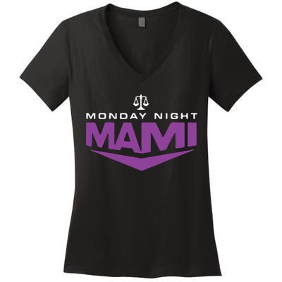 Monday Night Mami Women's V-Neck T-Shirt