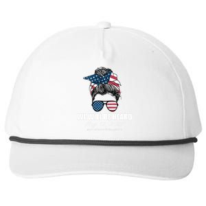 Million Nurse March We Will Be Heard Messy Bun USA Snapback Five-Panel Rope Hat