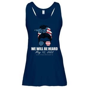 Million Nurse March We Will Be Heard Messy Bun USA Ladies Essential Flowy Tank