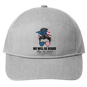 Million Nurse March We Will Be Heard Messy Bun USA 7-Panel Snapback Hat