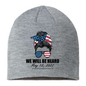 Million Nurse March We Will Be Heard Messy Bun USA Sustainable Beanie