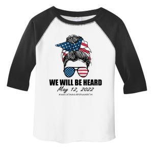 Million Nurse March We Will Be Heard Messy Bun USA Toddler Fine Jersey T-Shirt